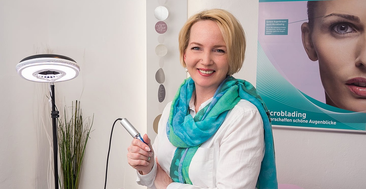 Sonja Werthschulte bei der Arbeit